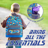 Hot Wheels School Bag, Official Kids Backpack with Cars Print, Large Blue Rucksack for School Sports Travel, Back to School Supplies for Children, Gifts for Boys Girls Teenagers - Get Trend