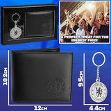Chelsea F.C. Mens Wallet Bifold & Keyring Set, Football Accessories Gifts for Men