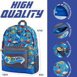 Hot Wheels School Bag, Official Kids Backpack with Cars Print, Large Blue Rucksack for School Sports Travel, Back to School Supplies for Children, Gifts for Boys Girls Teenagers - Get Trend