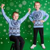 MANCHESTER CITY FC Christmas Jumper Kids Teenagers