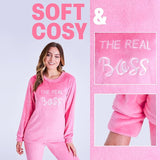 CityComfort Fleece Womens Pyjamas Set Long Sleeve Fluffy Loungewear Adults Teenagers, Winter PJs Warm Nightwear, Gifts for Her - Get Trend