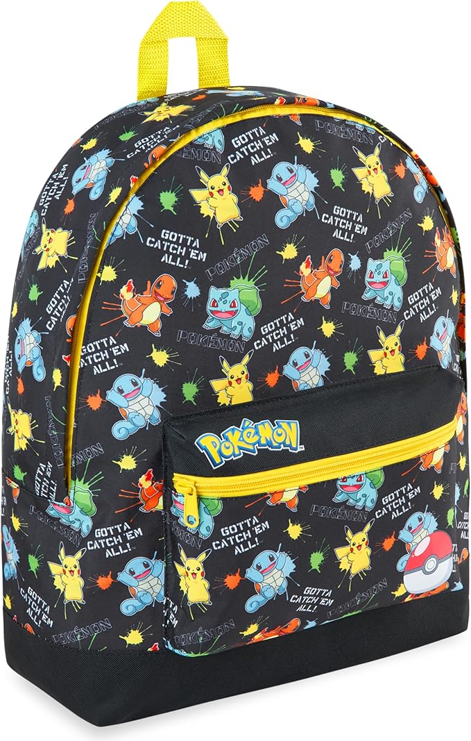 Pokemon Backpack for Kids Teenagers Pikachu Rucksack School Bag with Zipped Pockets - Get Trend