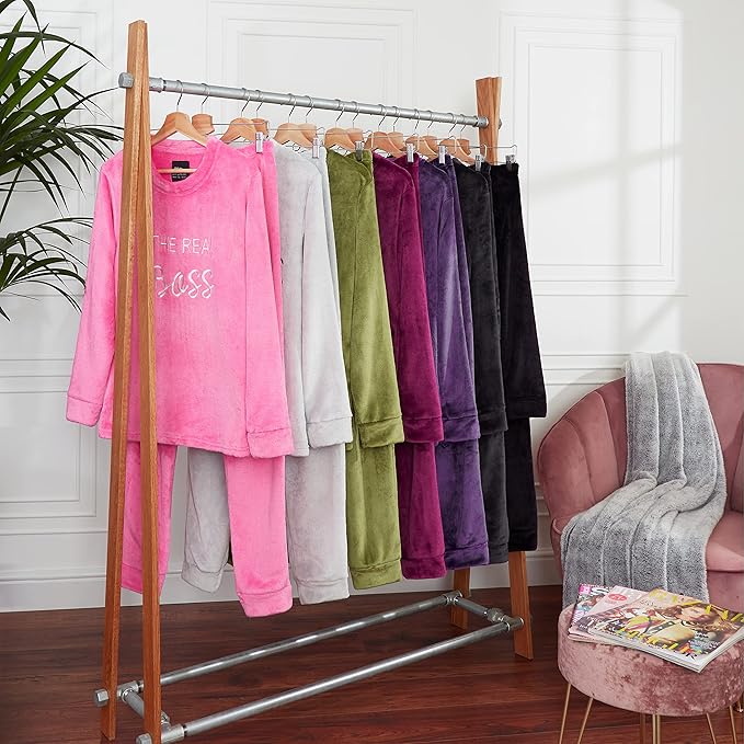 CityComfort Fleece Womens Pyjamas Set Long Sleeve Fluffy Loungewear Adults Teenagers, Winter PJs Warm Nightwear, Gifts for Her - Get Trend