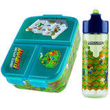 Minecraft Kids Lunchbox with Compartments & Water Bottle for School or Days Out - Get Trend