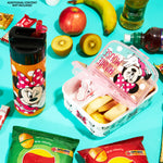 Disney Minnie Mouse Kids Lunchbox with Compartments and Water Bottle with Straw (Pink) - Get Trend