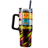 Pokemon Insulated Tumbler with Straw and Lid, Double Walled 940ml - Kids Gifts - Get Trend