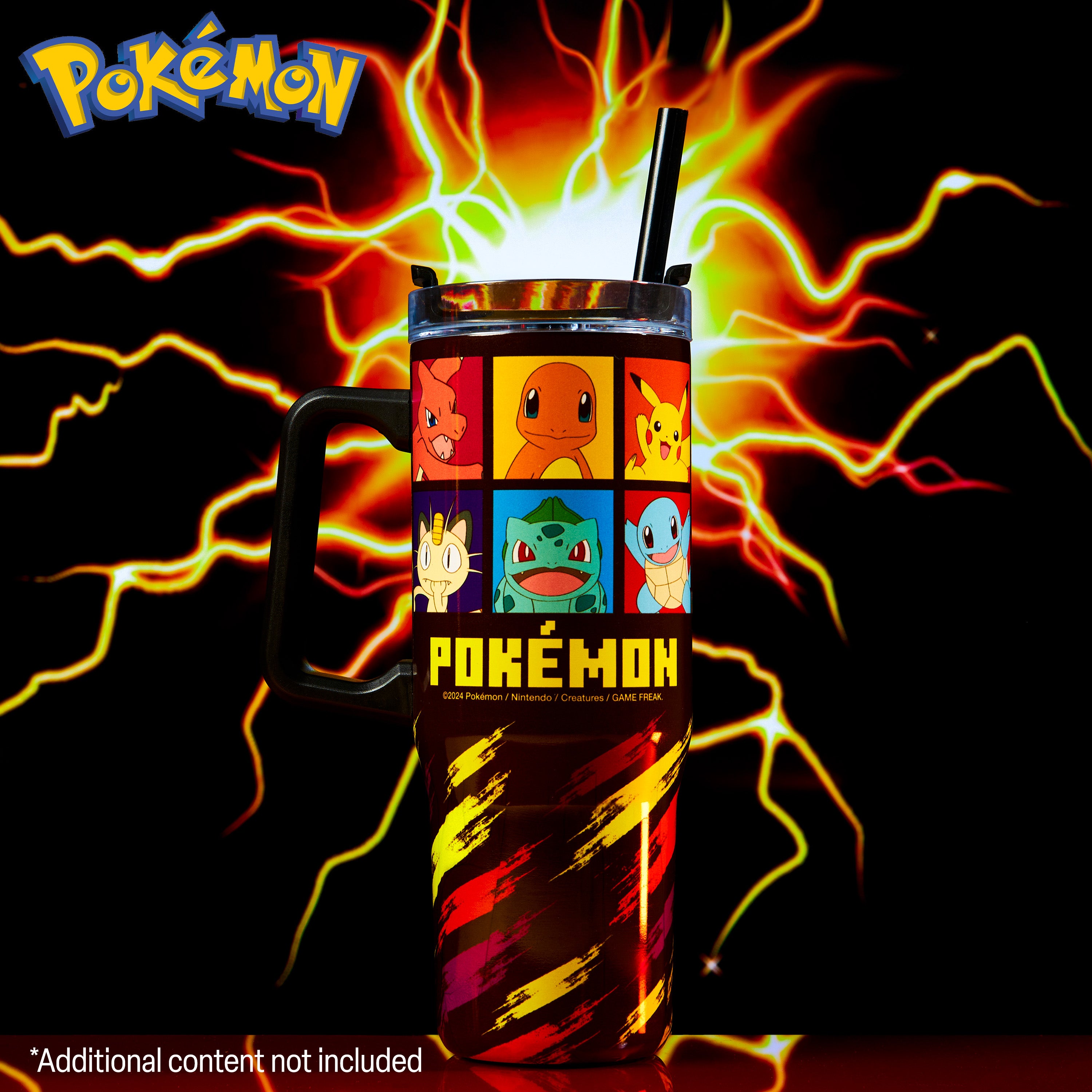 Pokemon Insulated Tumbler with Straw and Lid, Double Walled 940ml - Kids Gifts - Get Trend