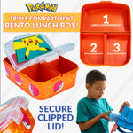 Pokemon Kids Lunchbox with Compartments and Water Bottle for School or Day Trips - Get Trend