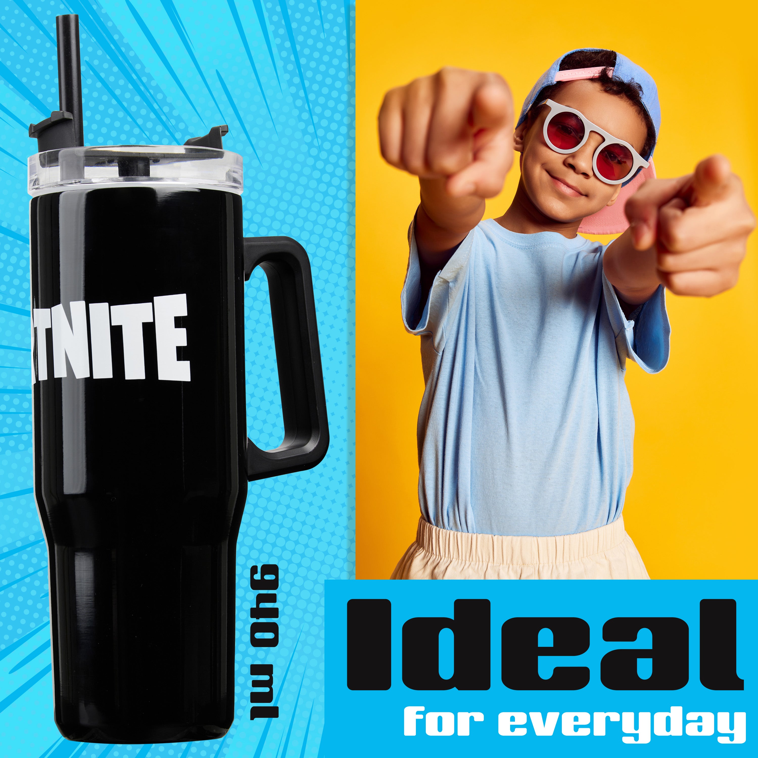 Fortnite Travel Mug, Insulated Tumbler Coffee Cup Stainless Steel - Get Trend