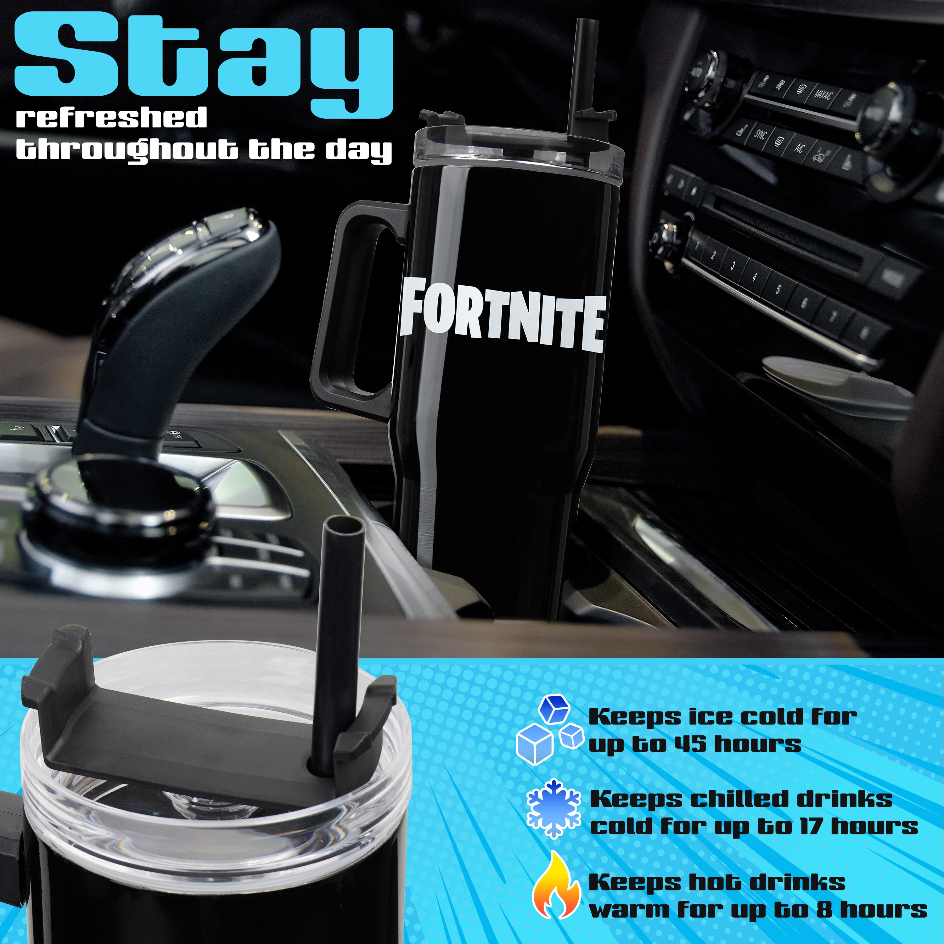 Fortnite Travel Mug, Insulated Tumbler Coffee Cup Stainless Steel - Get Trend
