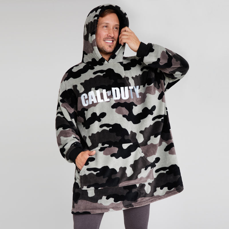 Call of Duty Blanket Hoodie for Men - Grey/CAMO - Get Trend