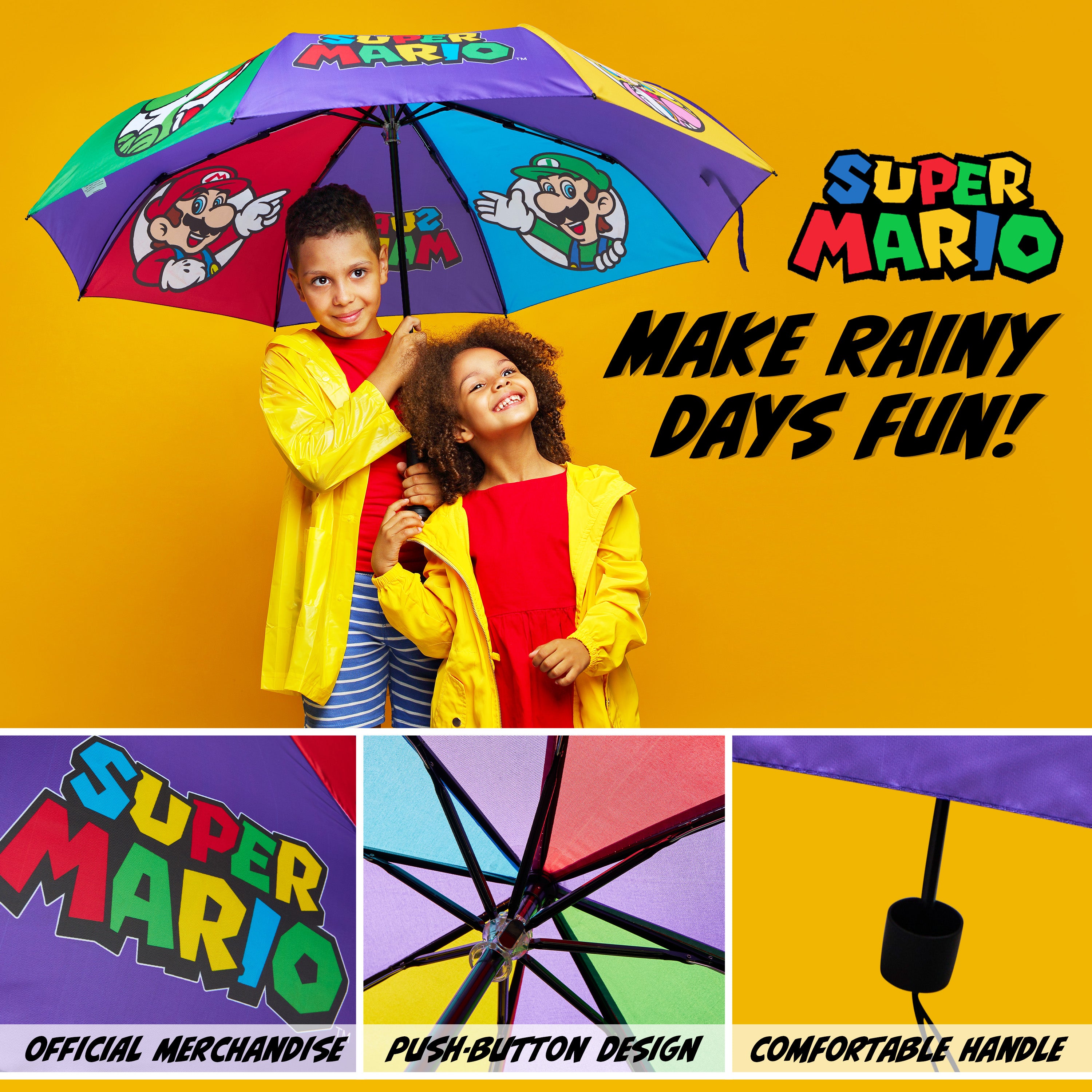 Super Mario Folding Umbrella, Telescopic Lightweight Umbrella - Travel Accessories - Get Trend