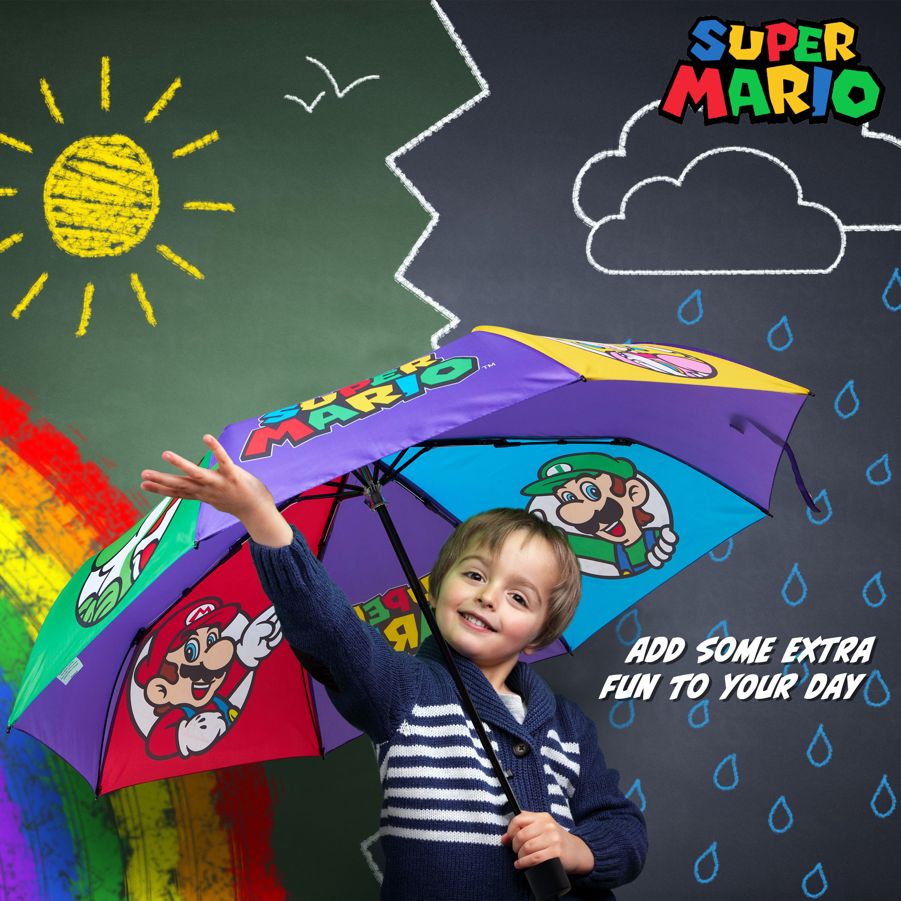 Super Mario Folding Umbrella, Telescopic Lightweight Umbrella - Travel Accessories - Get Trend
