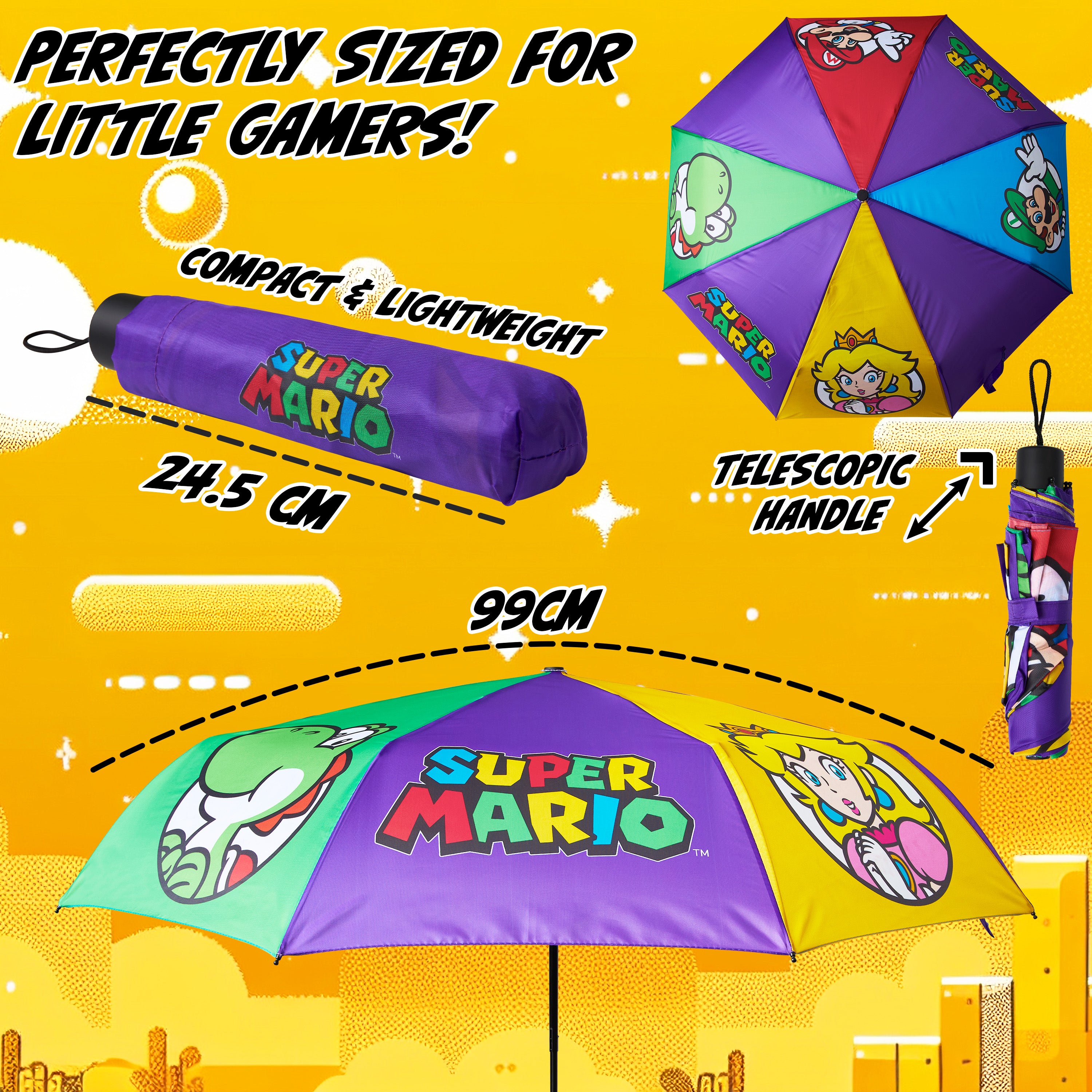 Super Mario Folding Umbrella, Telescopic Lightweight Umbrella - Travel Accessories - Get Trend