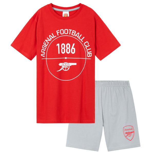 Arsenal F.C. Boys Pyjamas Set, T-Shirt & Shorts Nightwear - Get Trend