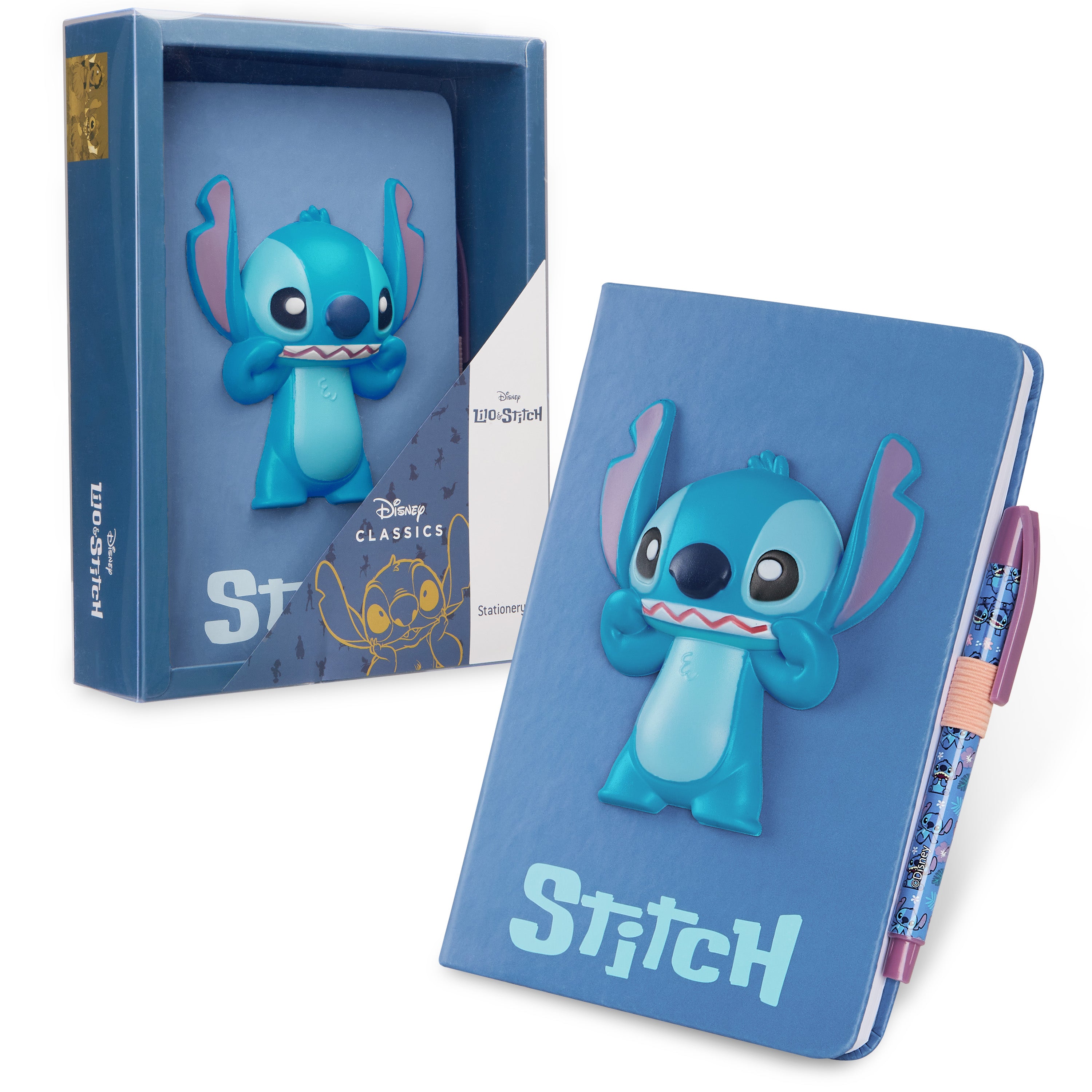 Disney Store Stitch Notebook and Folder Set