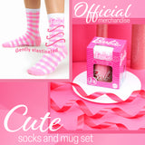 Barbie Mug and Socks Gift Set for Women, Calf Socks and Ceramic Mug - Women's Gifts - Get Trend