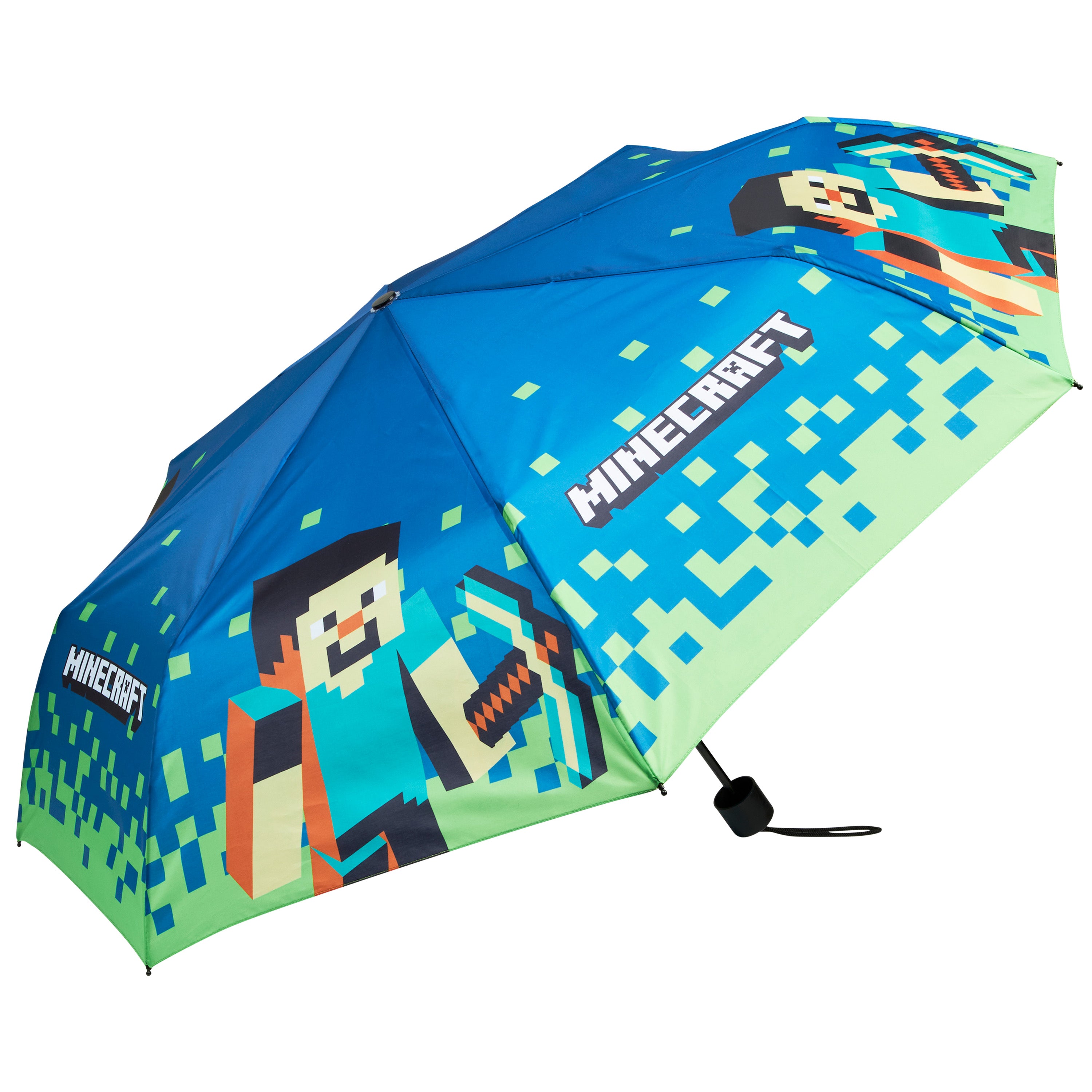 Minecraft Telescopic Umbrella - Folding Umbrella Lightweight for Travel School - Get Trend