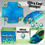 Minecraft Telescopic Umbrella - Folding Umbrella Lightweight for Travel School - Get Trend
