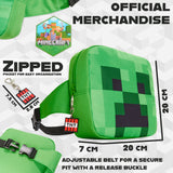 Minecraft Boys Waist Pack with Adjustable Strap, Creeper Travel Bag - Gamer Gifts (Green) - Get Trend