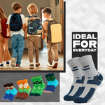 Minecraft Boys Calf Length Socks, Soft Breathable Creeper Everyday Sports School Socks Multipack - Gifts for Gamers - Get Trend