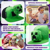 Minecraft Boys Baseball Cap with Removable Plush Accessory - Gamer Gifts - Get Trend
