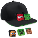 Minecraft Boys Baseball Cap with Removable Plush Accessory - Gamer Gifts - Get Trend
