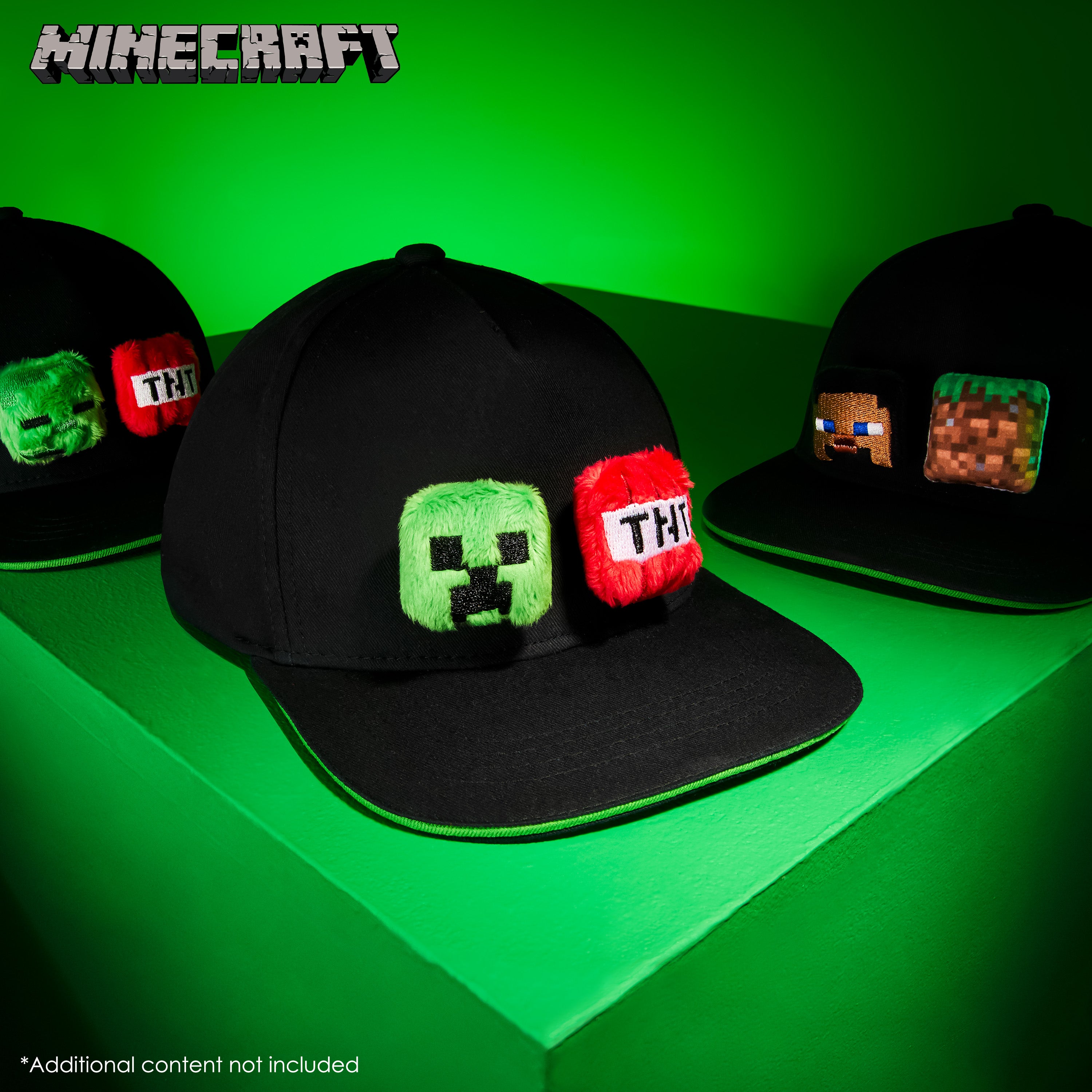 Minecraft Boys Baseball Cap with Removable Plush Accessory - Gamer Gifts - Get Trend