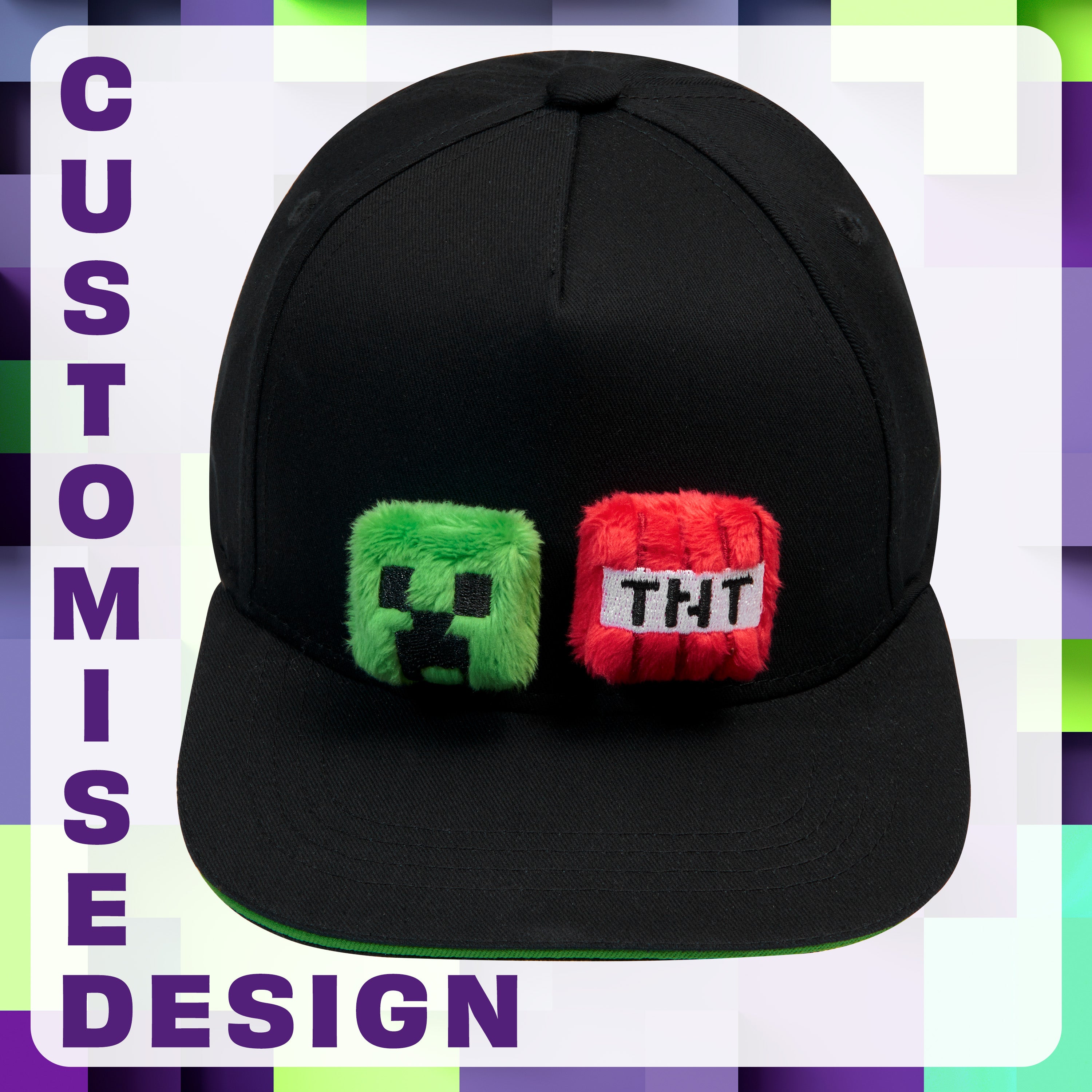 Minecraft Boys Baseball Cap with Removable Plush Accessory - Gamer Gifts - Get Trend