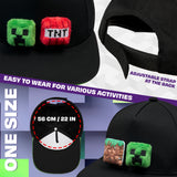 Minecraft Boys Baseball Cap with Removable Plush Accessory - Gamer Gifts - Get Trend