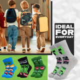 Minecraft Boys Calf Length Socks, Soft Breathable Creeper Everyday Sports School Socks Multipack - Gifts for Gamers - Get Trend