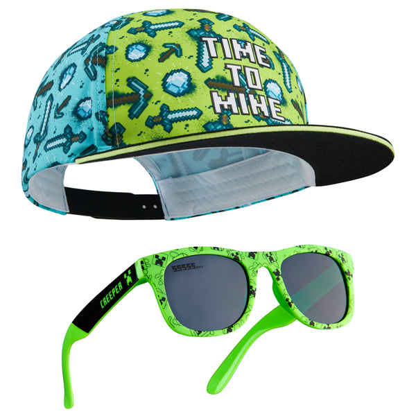 Minecraft Baseball Cap and Kids Sunglasses Set - Get Trend