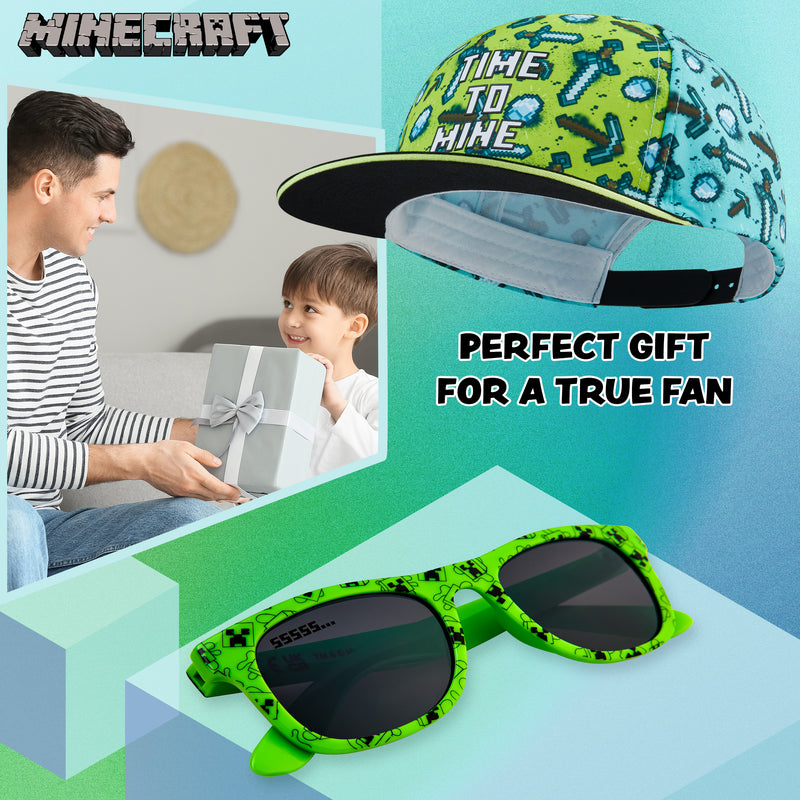 Minecraft Baseball Cap and Kids Sunglasses Set - Get Trend