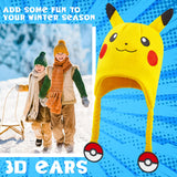 Pokemon Beanie Hat for Kids - Warm Cosy Knitted Winter Hats for Kids One Size - Anime Gifts for Kids - Get Trend