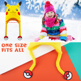 Pokemon Beanie Hat for Kids - Warm Cosy Knitted Winter Hats for Kids One Size - Anime Gifts for Kids - Get Trend
