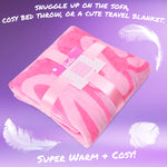 Barbie Soft Fleece Bed Blanket, Cosy Bed Throw 150 x 130cm - Gifts for Her - Get Trend