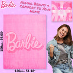 Barbie Soft Fleece Bed Blanket, Cosy Bed Throw 150 x 130cm - Gifts for Her - Get Trend