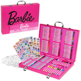 Barbie Art Supplies Set, 130+ Pcs Girls Drawing Colouring Travel Case - Get Trend