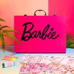 Barbie Art Supplies Set, 130+ Pcs Girls Drawing Colouring Travel Case - Get Trend