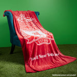 Liverpool F.C. Fleece Bed Blanket Soft Bed Throw 125 x 150cm Liverpool Gifts (Red) - Get Trend