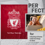 Liverpool F.C. Fleece Bed Blanket Soft Bed Throw 125 x 150cm Liverpool Gifts (Red) - Get Trend