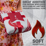 Liverpool F.C. Fleece Bed Blanket Soft Bed Throw 125 x 150cm Liverpool Gifts (Red) - Get Trend