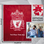 Liverpool F.C. Fleece Bed Blanket Soft Bed Throw 125 x 150cm Liverpool Gifts (Red) - Get Trend