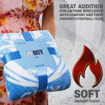 Manchester City F.C. Fleece Bed Blanket Soft Bed Throw 125 x 150cm Gifts for Him - Get Trend