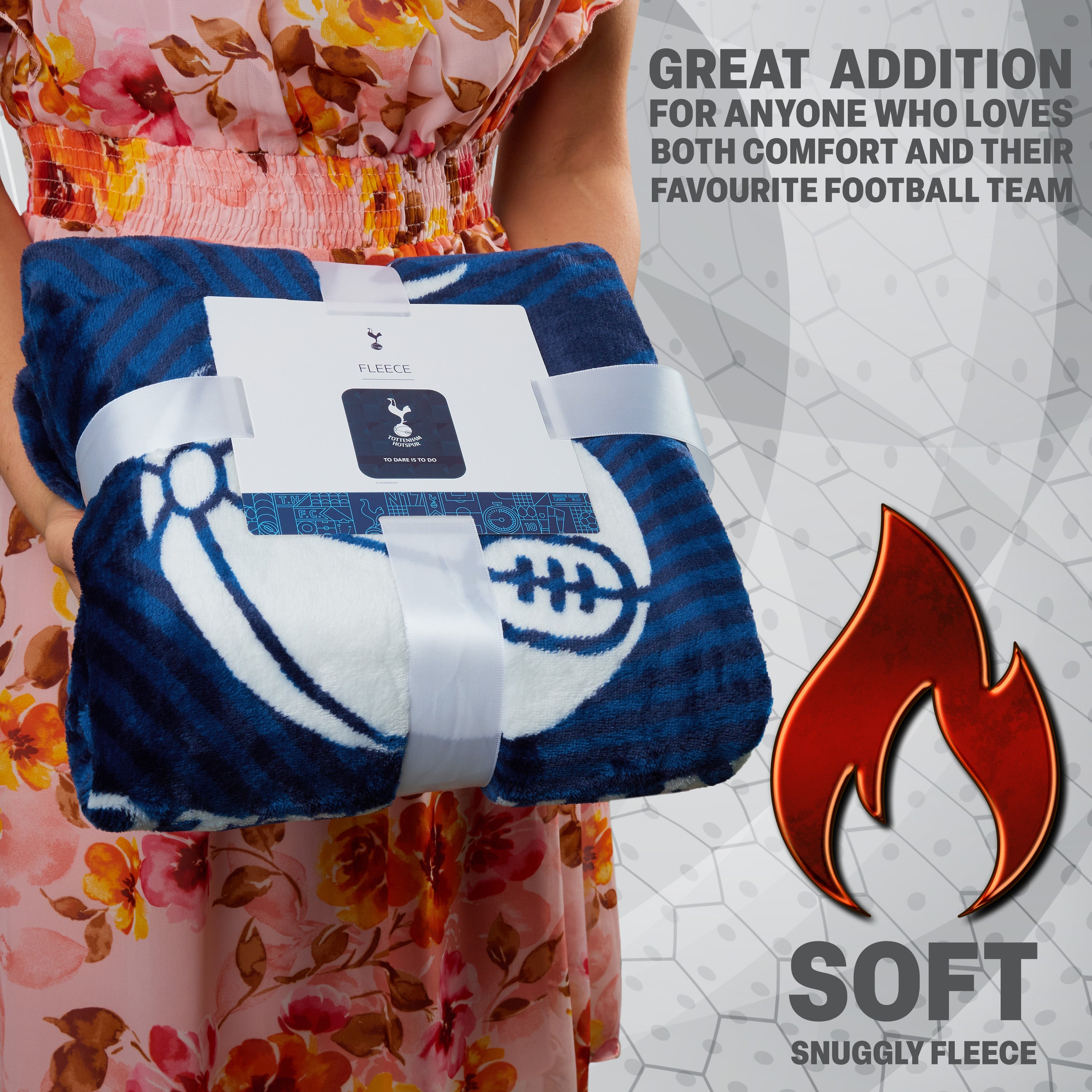 Tottenham Hotspur F.C. Fleece Bed Blanket Soft Bed Throw 125 x 150cm Spurs Gifts - Get Trend