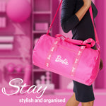Barbie Duffel Bag, Spacious Weekend Bag with Zipped Pockets for Travel and Gym - Get Trend
