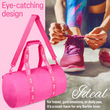 Barbie Duffel Bag, Spacious Weekend Bag with Zipped Pockets for Travel and Gym - Get Trend