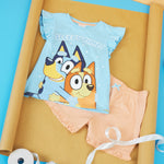 Bluey Pyjamas for Kids Girls and Boys PJs 2 Piece Nightwear T-Shirt Short Kids PJs Summer Soft Breathable Toddlers Lounge Wear Sizes 2-6 Years Bingo Gifts for Girls - Get Trend