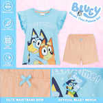 Bluey Pyjamas for Kids Girls and Boys PJs 2 Piece Nightwear T-Shirt Short Kids PJs Summer Soft Breathable Toddlers Lounge Wear Sizes 2-6 Years Bingo Gifts for Girls - Get Trend