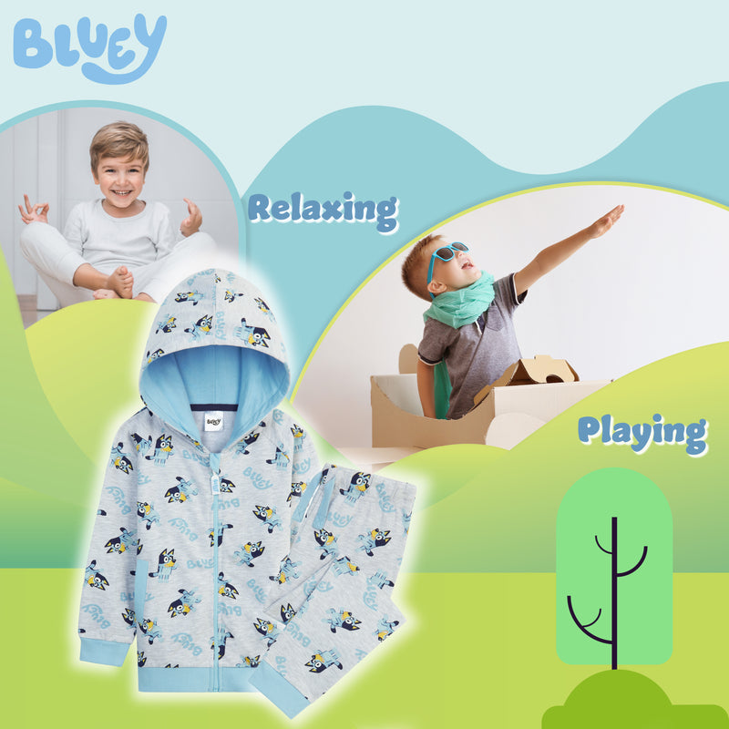 Bluey Tracksuit for Kids and Toddlers Hoodie and Joggers 2 Piece Set - Get Trend